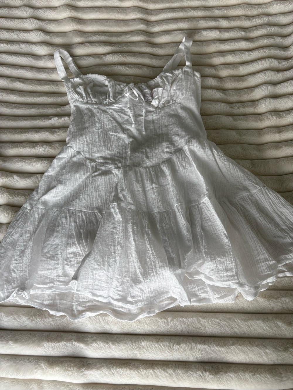 Edikted white milkmaid dress